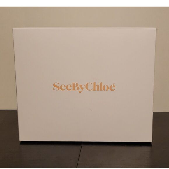 NIB See By Chloe Glyn Leather Tan Espadrille Platform Wedge Sandal Size 40 (9) - Picture 9 of 15